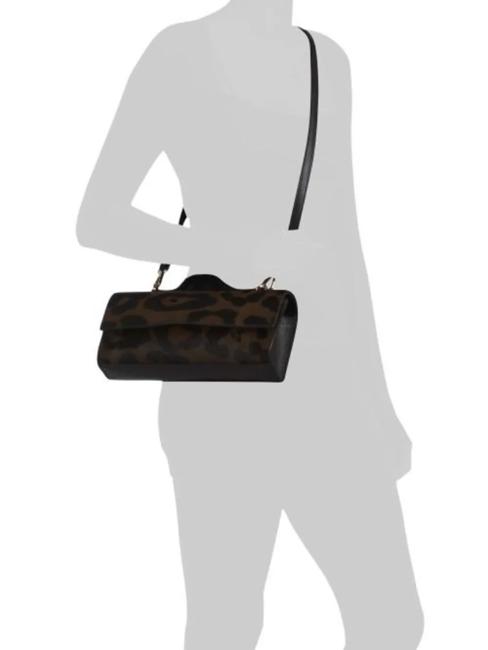 DIVINA FIRENZE Made In Italy Leather Clutch With Top Carry Handle